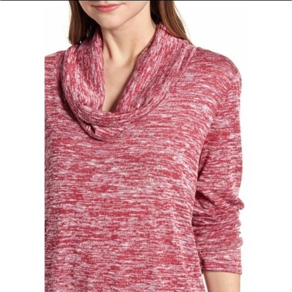 Caslon Space Knit Cowl Neck Tunic Sweater Sz XS - Picture 6 of 11